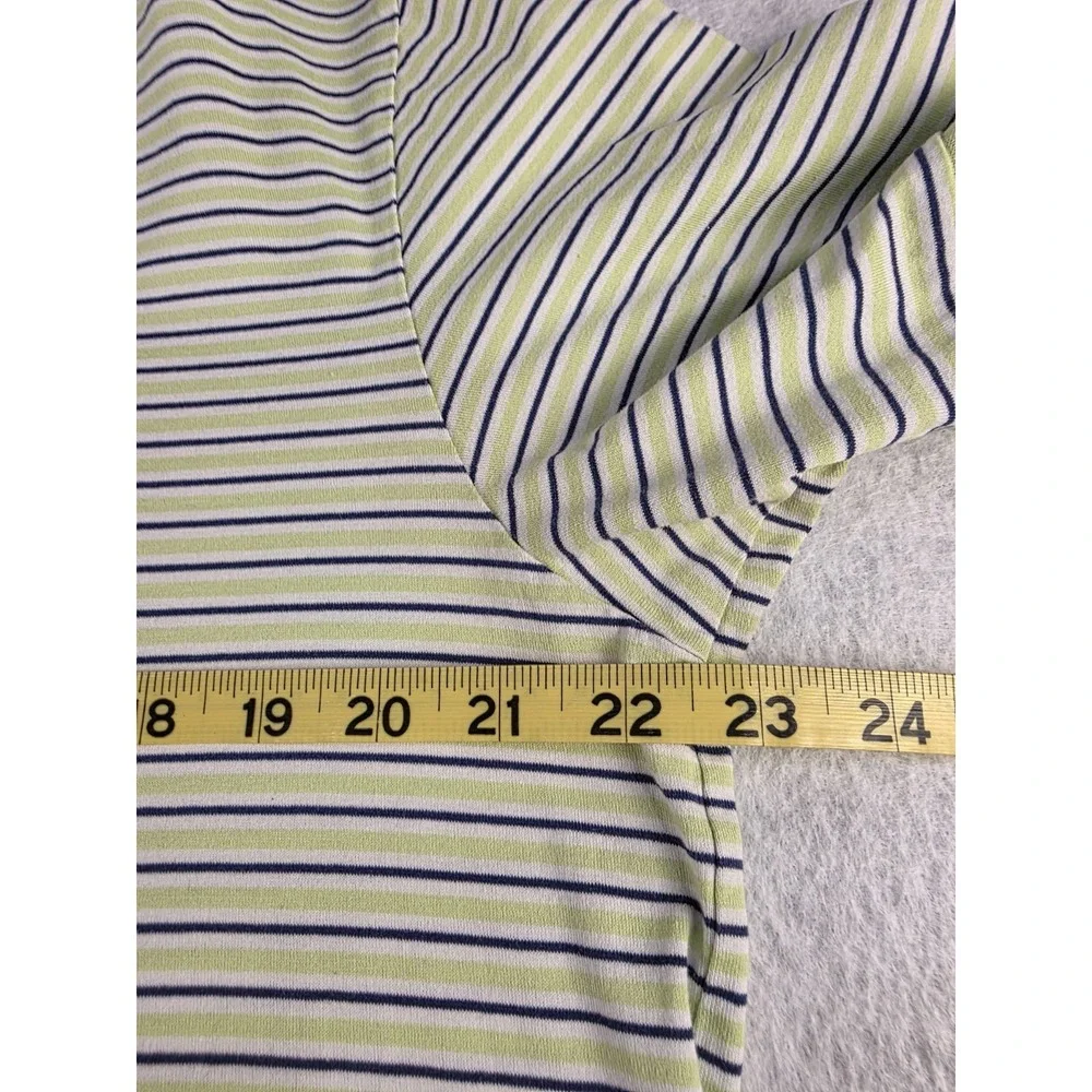 Ralph Lauren Polo Golf Shirt Mens L ProFit Green Blue‎ Striped 100% Pima Cotton
